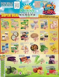 Sunny Food Mart flyer week 36 Page 1: Vital-v orange yolk egg €11,97, Mr Goudas long grain parboiled rice €9,97
