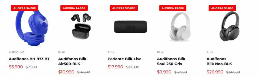 Catálogo Multicentro Página 3: Parlante blik-live €17.990,00, Audifonos bh-973 bt €3.990,00