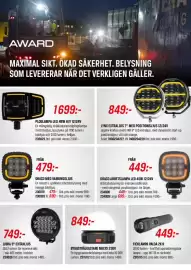 Tools reklamblad Sida 8: Draco med varningsljus €479,00, Draco arbetslampa led 45w 12/24v €449,00