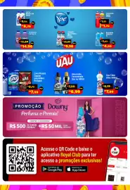 Encarte Royal Supermercados Página 14: Lava Roupas Líquido Uau 800ml Perfume €7,99, Uau cloro ativo €7,89