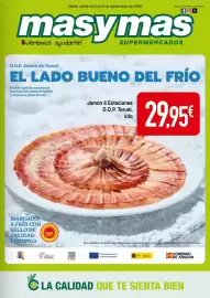 Folleto Masymas semana 36 Página 1: Teruel - jamon 8 estaciones €29,95