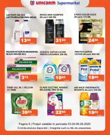Catalog Unicarm Pagină 8: Palmolive sapun milk&rose/black orchid €3,15, Igienol sapun lichid fresh/lavanda €10,65