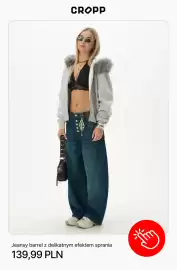Cropp gazetka tydzień 36 Strona 10: Jeansy barrel z delikatnym efektem sprania Cropp €139,99