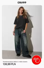 Cropp gazetka tydzień 36 Strona 3: Granatowe jeansy balloon z niskim stanem Cropp €139,99