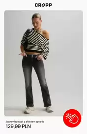 Cropp gazetka tydzień 36 Strona 5: Jeansy bootcut z efektem sprania Cropp €129,99
