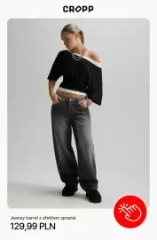 Cropp gazetka tydzień 36 Strona 8: Jeansy barrel z efektem sprania Cropp €129,99