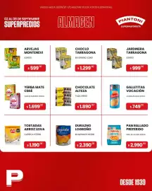 Catálogo Piantoni Supermayorista semana 36 Página 3: Montenevi arvejas €59.900,00, Tarragona choclo en grano €1.299,00