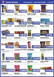 Catálogo Masivos Página 5: B&N alfaajor blanco triple €1.499,00, Aguila alfajor minitora bownie €1.480,00