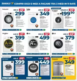 Volantino Sinergy Pagina 2: Lavatrice Beko €349,00, Hotpoint Lavatrice €299,00