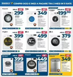 Volantino Sinergy Pagina 2: Lavatrice Beko €349,00, Hotpoint Lavatrice €299,00