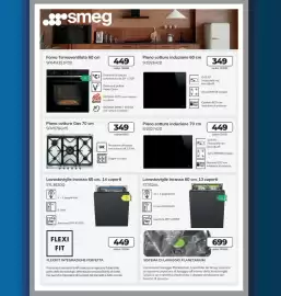 Volantino Sinergy Pagina 25: Forno Termoventilato 60 cm SF64M3S1PZB €449,00, Piano cottura Gas 70 cm SRV576GH5 €349,00