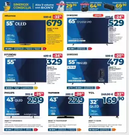 Volantino Sinergy Pagina 6: Hyundai Electronics SMART TV HN-55VA3USG €329,00, Hisense SMART TV OLED 55A86Q €679,00