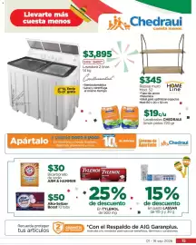 Folleto Chedraui Página 15: Continental Lavadora 2 tin €3.895,00, Arm & Hammer Bicarbonato de sodio €30,00