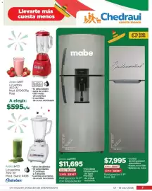 Folleto Chedraui Página 7: Mabe refrigerador 14 p3 con despachador €11.695,00