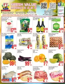 Fresh Value flyer week 36 Page 1: Fresh Lane Snapper €5,99, Medium Brown Egg €6,99