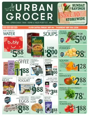 Urban Grocer flyer (valid until 10-09)