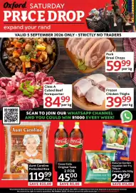 Oxford Freshmarket catalogue Page 1: Natures Garden Hawaiian Stir Fry €29,99, Aunt Caroline Parboiled Rice €119,99