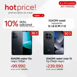 Catálogo Ripley Página 2: Xiaomi - redmi 15c negro 128gb €99.990,00, Xiaomi - redmi note 15 5g 256gb negro €239.990,00