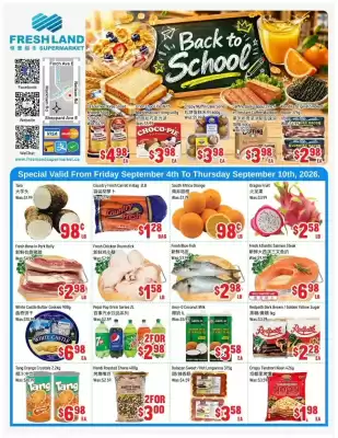 FreshLand Supermarket flyer (valid until 10-09)