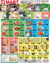Hmart weekly ad week 36 Page 1: Otogi Jin Ramen €4,99, Lotte milkis €6,99