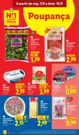 Folheto Lidl semana 37 Página 10: Castelões queijo fatias pack €3,99, Fumadinho Fiambre da Pá Finíssimo €0,99