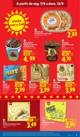 Folheto Lidl semana 37 Página 11: Magnum gelado gold billionaire €3,99, Gelado Cornetto de Limão €3,49