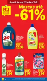 Folheto Lidl semana 37 Página 20: Ajax detergente lava tudo limão €2,99, Cif spray infinite clean eucalipto €3,99