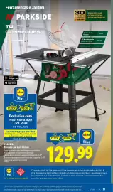 Folheto Lidl semana 37 Página 33: Bancada com serra circular parkside €129,99