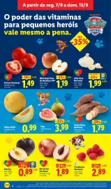 Folheto Lidl semana 37 Página 4: Ameixa €0,89, Meloa Gália €0,99