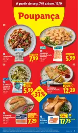 Folheto Lidl semana 37 Página 9: Lombos de salmão €17,75, Pescanova lombos de salmão sem pele €7,29