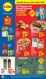 Folheto Lidl semana 37 Página 1: Milbona queijo flamengo em fatias original/light pack familiar €3,49