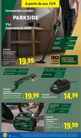 Folheto Lidl semana 37 Página 16: Parkside ferramenta multiúsos 20 v sem bateria €19,99