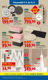 Lidl leták Strana 33: Livarno Sprchová sada €799,90, LIVARNO Koupelnové hodiny €199,90