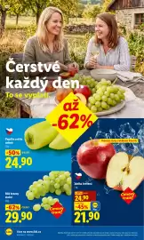 Lidl leták Strana 14: PAPRIKA SVĚTLE ZELENÁ €24,90, Jablka červená €24,90