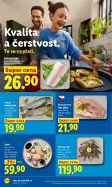 Lidl leták Strana 16: ALJAŠSKÁ TRESKA €26,90, Český čerstvý kapr půlky €21,90