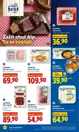 Lidl leták Strana 24: ALPENFEST Alpský špek €36,90, ALPENFEST Bramboráčky €39,90