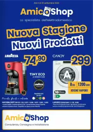 Volantino AmiCo Shop Pagina 1: Lavazza macchina caffè tiny eco €74,90, Candy lavatrice €299,00