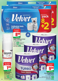 Dino gazetka Strona 10: Papier toaletowy 10-pak Velvet €8,99, Ręcznik papierowy Turbo Velvet €9,99