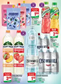 Dino gazetka Strona 2: Mus Owolovo jabłkowo-jagodowy €1,69, Napój niegazowany Tymbark jabłko-arbuz €1,39