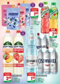 Dino gazetka Strona 2: Mus Owolovo jabłkowo-jagodowy €1,69, Napój niegazowany Tymbark jabłko-arbuz €1,39