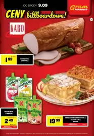 Gram Market gazetka tydzień 36 Strona 3: Mus gruszka jabłko banan Tymbark €2,49, Szarlotka tradycyjna Bizon €19,99