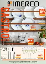 Imerco tilbudsavis Side 1: 2-pak Hvid Riflet 27 cm €599,95, GEORG JENSEN Bernadotte sauceskål €999,95