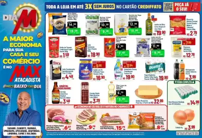 Encarte Max Atacadista Página 1: Hellmann's - maionese €12,78, Brilhante - sabão em pó €16,90