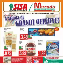 Volantino Sisa Pagina 1: Mozzarella Santa Lucia Galbani €1,99, Nutella Ferrero €5,99