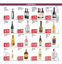Volantino Sisa Pagina 16: Vino Cinquefoglie €3,29, Spumante gran cuvee extra dry millesimato C. Maschio €3,79