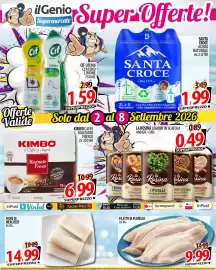 Volantino Il Genio Supermercato settimana 36 Pagina 5: Kimbo Caffè Macinato Fresco €6,99, Fiore di merluzzo €14,99