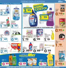 Volantino Alter Discount Pagina 11: Supergel Lavastoviglie Casachiara €2,99, Bicchieri New Chic €0,89