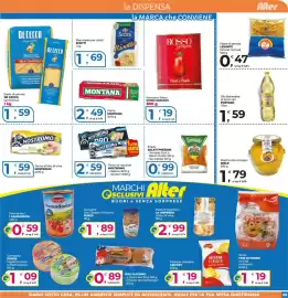 Volantino Alter Discount Pagina 9: Tonno al naturale NOSTROMO €2,59, Fior di Forno Panini per Hamburger €0,89