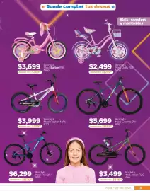 Folleto Chedraui Página 15: Forza Bicicleta Mod. Cosmic 21V R29 €5.699,00, Dolly Bicicleta Mod. Dolly R12 Niña €2.499,00