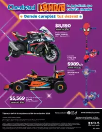 Folleto Chedraui Página 16: Injusa HONDA Mod. Racing 12 V €8.590,00, Scooter SPIDER-MAN €989,00